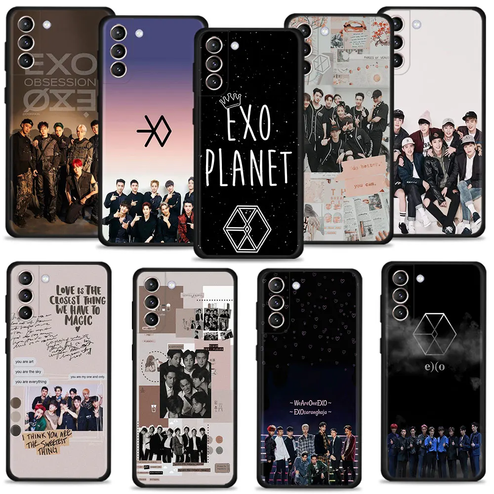 Чехол для телефона чехол Kpop EXO Music team Samsung Galaxy S22 Ultra 5G S9 S10 S21 Plus S20 FE 2022 S10e S7 S8 |