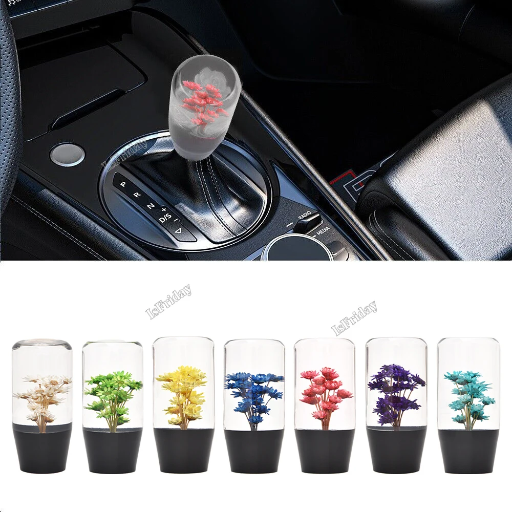 10CM Universal JDM Real Flower Gear Shift Knob Acrylic Crystal Transparent 7 Colors Car Manual Gear Stick Shifter Knob
10CM Universal JDM Real Flower Gear Shift Knob Acrylic Crystal Transparent 7 Colors Car Manual Gear Stick Shifter Knob