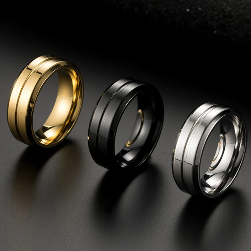 Classic 8mm Men Rings Stainless Steel Ring For Men Anniversary Wedding Engagement Christmas Gifts Accessories Drop Shipping
Classic 8mm Men Rings Stainless Steel Ring For Men Anniversary Wedding Engagement Christmas Gifts Accessories Drop Shipping