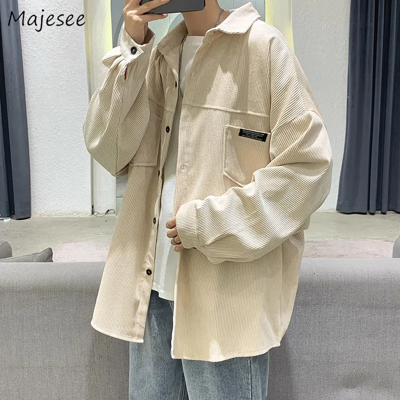 Jackets Men Corduroy Outwear Autumn BF Simply Casual Baggy All-match Teens Clothing Long Sleeve Streetwear Japanese Fashion Kpop
Jackets Men Corduroy Outwear Autumn BF Simply Casual Baggy All-match Teens Clothing Long Sleeve Streetwear Japanese Fashion Kpop