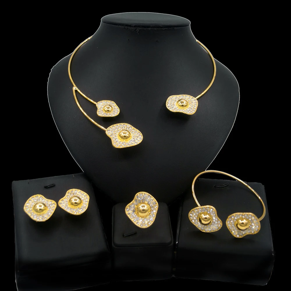 Women's Daily Wear Jewelry Set Necklace Earrings Bangle Ring Gift Fashion Accessories Free Shipping 
Women's Daily Wear Jewelry Set Necklace Earrings Bangle Ring Gift Fashion Accessories Free Shipping