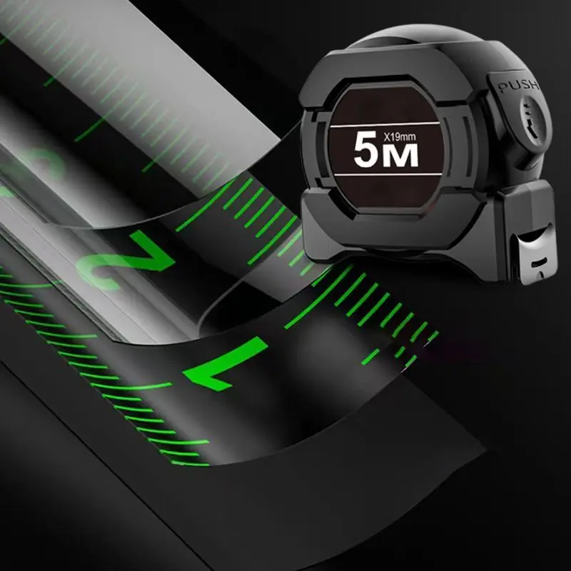 Black Locking Wear-resistant Fall High Precision Tape Fluorescent Tape Resistant Steel Thickened Tape Measuring Self Measure
Black Locking Wear-resistant Fall High Precision Tape Fluorescent Tape Resistant Steel Thickened Tape Measuring Self Measure