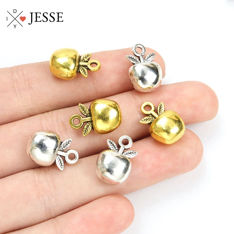 10pcs Antique Gold/Silver Color Apple Charms Alloy Fruit Pendants Jewelry Making DIY Necklace Earring Handmade Craft Accessories
10pcs Antique Gold/Silver Color Apple Charms Alloy Fruit Pendants Jewelry Making DIY Necklace Earring Handmade Craft Accessories