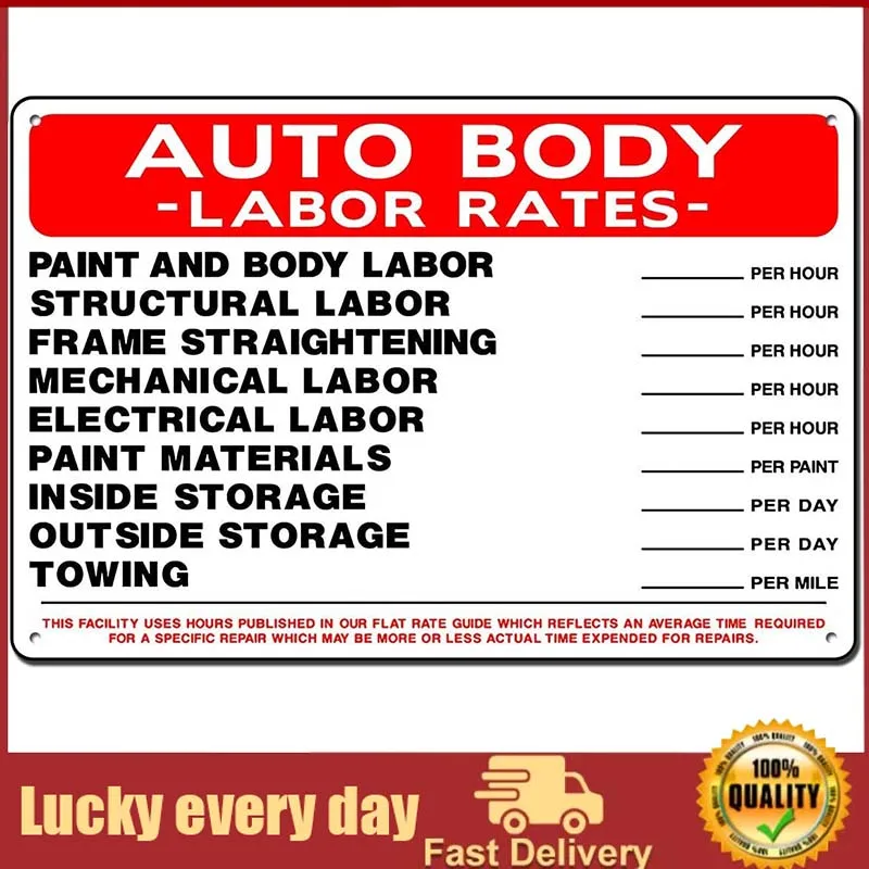 Everett Goodman-Safety Auto Body Labor Rates. Retro Metal Tin Sign Plaque Poster Wall Decor Art Shabby Chic Gift Suitable
Everett Goodman-Safety Auto Body Labor Rates. Retro Metal Tin Sign Plaque Poster Wall Decor Art Shabby Chic Gift Suitable