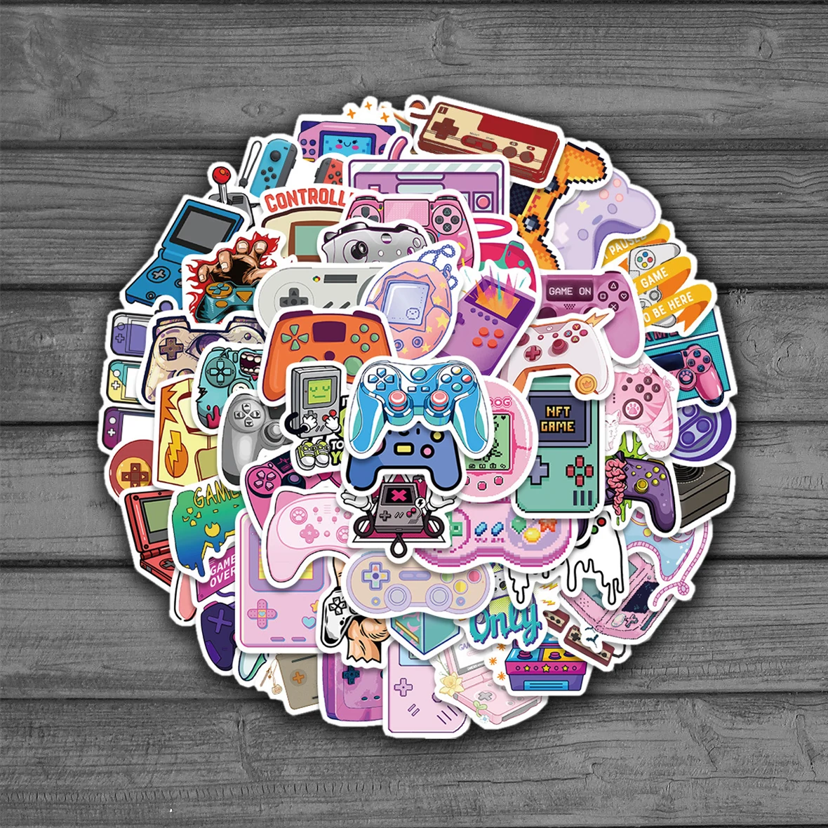 60Pcs New Cartoon Retro Game Machine Gamepad Stickers Decals Laptop Luggage Phone Skateboard Car Guitar Waterproof Sticker Toy
60Pcs New Cartoon Retro Game Machine Gamepad Stickers Decals Laptop Luggage Phone Skateboard Car Guitar Waterproof Sticker Toy