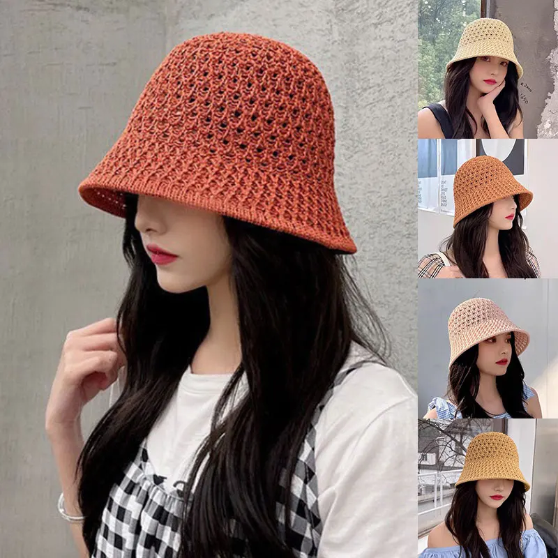 Summer New Hats Dome Bucket Women Hat Wide Brim Foldable Beach Caps Hollow Out Lady Knit Handmade Foldable Cap
Summer New Hats Dome Bucket Women Hat Wide Brim Foldable Beach Caps Hollow Out Lady Knit Handmade Foldable Cap