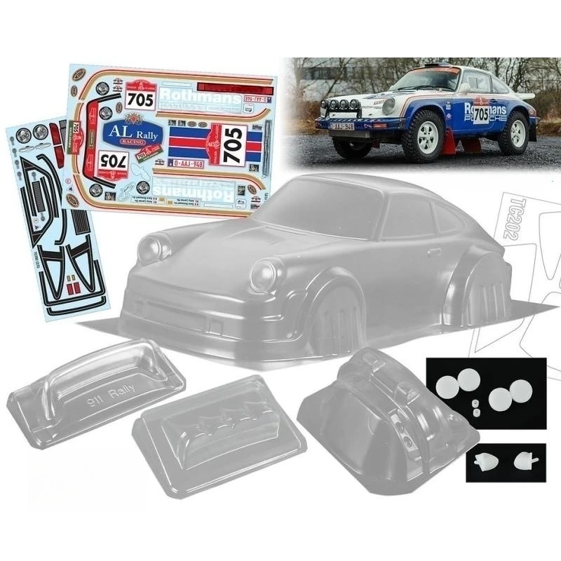 Тело Teamc R/C Rally Car кузов 1/10 Porschee 911 Rally 1982 прозрачный корпус кузова автомобиля Lexan с задним крылом, светильник пряжками/зеркалом
Тело Teamc R/C Rally Car кузов 1/10 Porschee 911 Rally 1982 прозрачный корпус кузова автомобиля Lexan с задним крылом, светильник пряжками/зеркалом