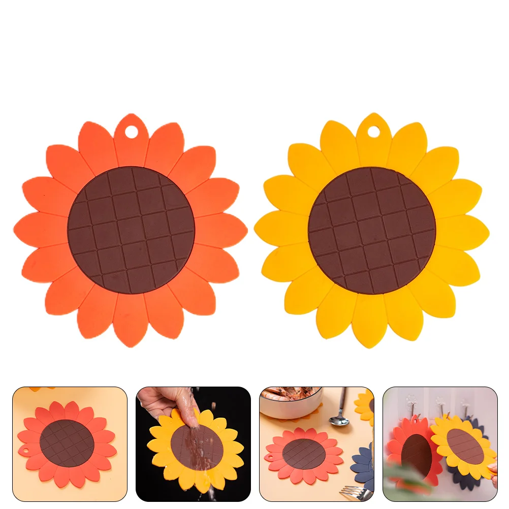 2Pcs Sunflower Coasters Practical Anti-heat Placemats Sunflower Cut Mats for Home
2Pcs Sunflower Coasters Practical Anti-heat Placemats Sunflower Cut Mats for Home
