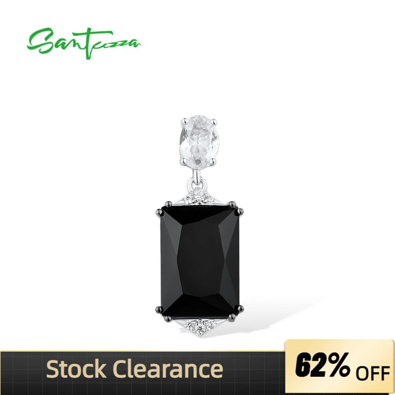 SANTUZZA Silver Pendant For Women Genuine 925 Sterling Silver Sparkling Black Glass Simple Daily Wear Party Trendy Fine Jewelry
SANTUZZA Silver Pendant For Women Genuine 925 Sterling Silver Sparkling Black Glass Simple Daily Wear Party Trendy Fine Jewelry