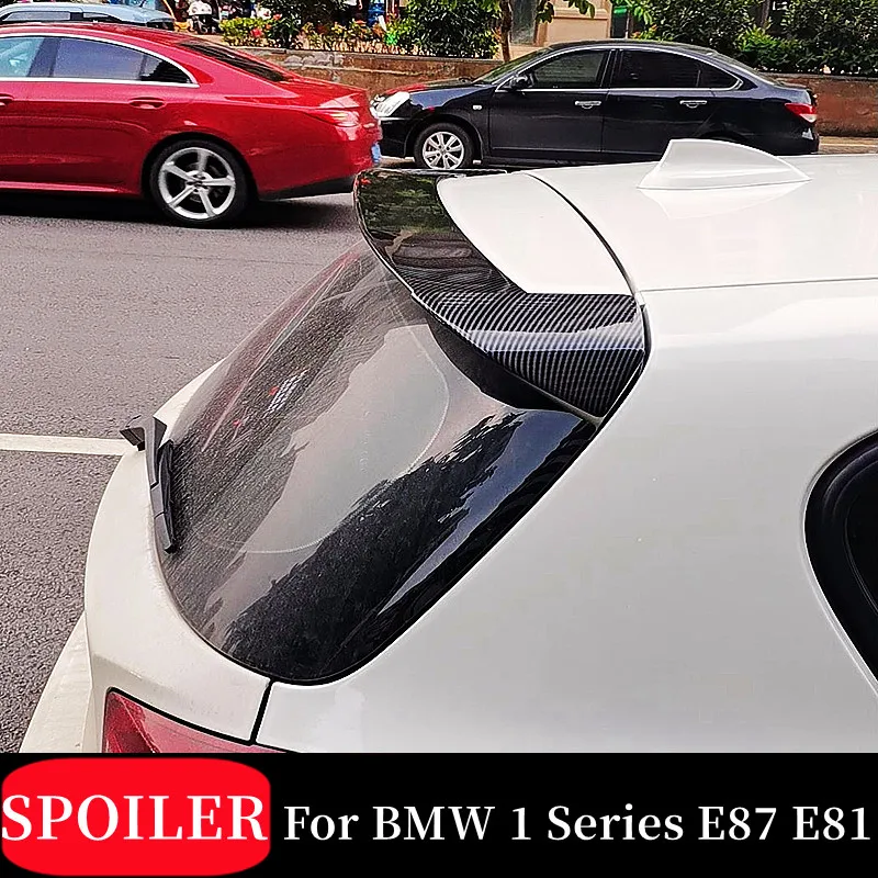 

For 2004-2012 BMW 1 Series E87 E81 Hatchback 116i 120i 118i Rear Trunk Lid Roof Spoiler Wings Black Carbon Car Accessories Part