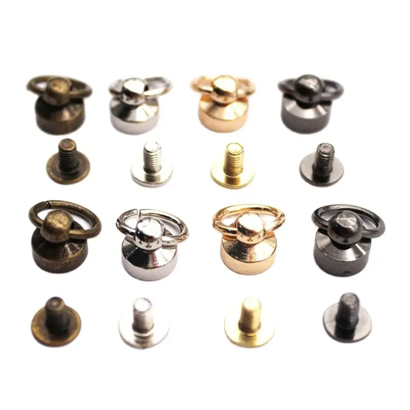 O Ring Rivet With Ball Post Round Swivel Screw Back Nail Head Chicago Stud
O Ring Rivet With Ball Post Round Swivel Screw Back Nail Head Chicago Stud
