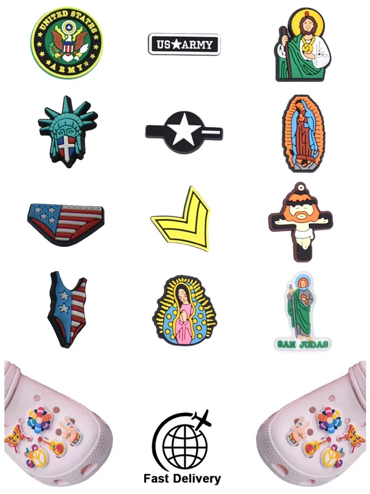 1Pcs PVC Jesus for Crocs Charms DIY Badge Women Sandals Buckle Kids Pins Decoration Jeans Shoe Accessories Wristbands Wholesale
1Pcs PVC Jesus for Crocs Charms DIY Badge Women Sandals Buckle Kids Pins Decoration Jeans Shoe Accessories Wristbands Wholesale