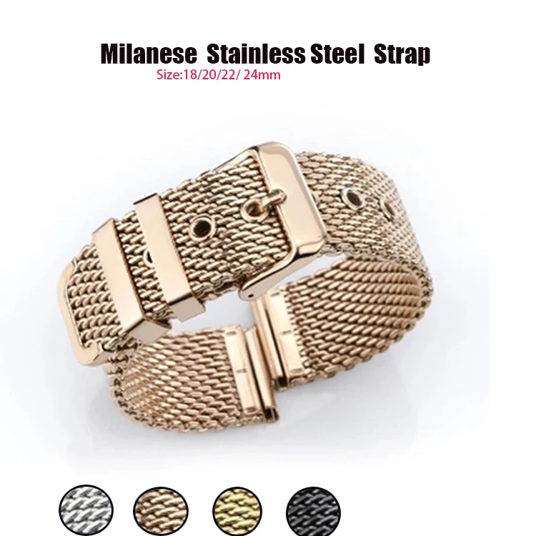 18mm 20mm 22mm 24mm Premium Mesh Milanese Loop strap Stainless Steel Watch band Metal Watchbad Replacement Watchband Bracelet
18mm 20mm 22mm 24mm Premium Mesh Milanese Loop strap Stainless Steel Watch band Metal Watchbad Replacement Watchband Bracelet