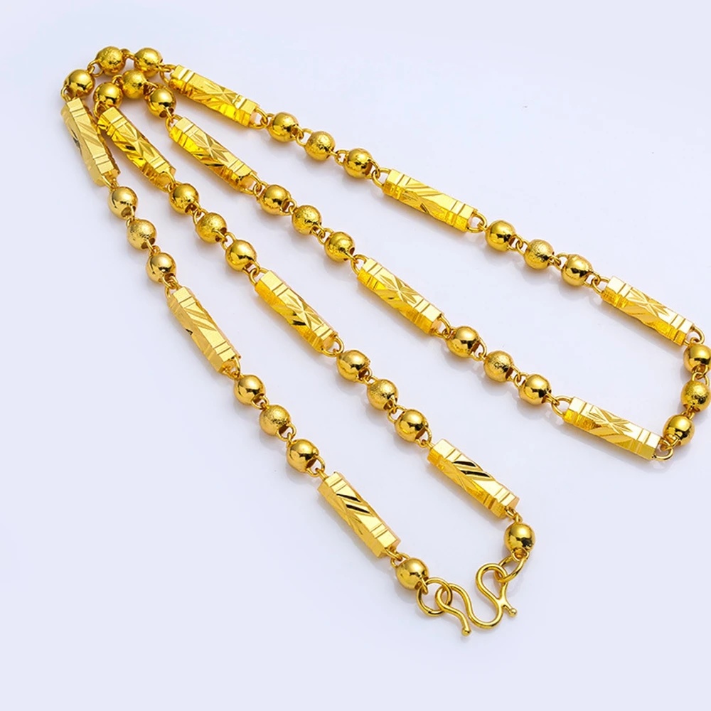 24Inches Long Chain Necklace Men Jewelry Yellow Gold Color Hip Hop Male Classic Beads Clavicle Choker Gift 6mm Thick
24Inches Long Chain Necklace Men Jewelry Yellow Gold Color Hip Hop Male Classic Beads Clavicle Choker Gift 6mm Thick