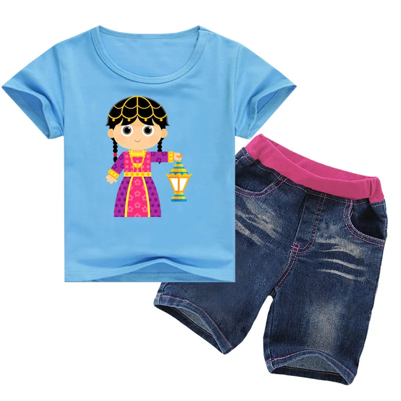 2022 EID Mubarak Ramadan Clothes for Kids Short Sleeve TShirt Denim Shorts 2pcs Sets Boys Casual Sportsuit Toddler Girls Outfits
2022 EID Mubarak Ramadan Clothes for Kids Short Sleeve TShirt Denim Shorts 2pcs Sets Boys Casual Sportsuit Toddler Girls Outfits