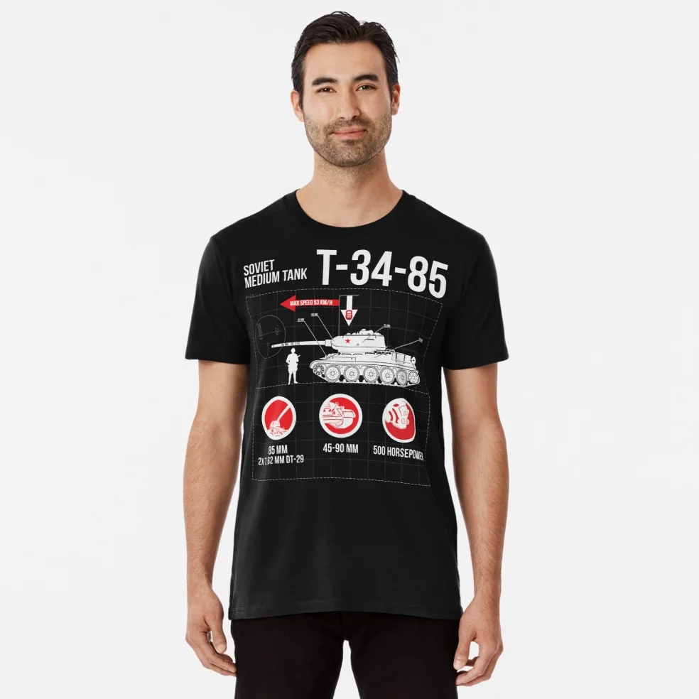 WWII Soviet T-34/85 Tank T Shirt. New 100% Cotton Short Sleeve O-Neck Casual T-shirts Size S-3XL
WWII Soviet T-34/85 Tank T Shirt. New 100% Cotton Short Sleeve O-Neck Casual T-shirts Size S-3XL