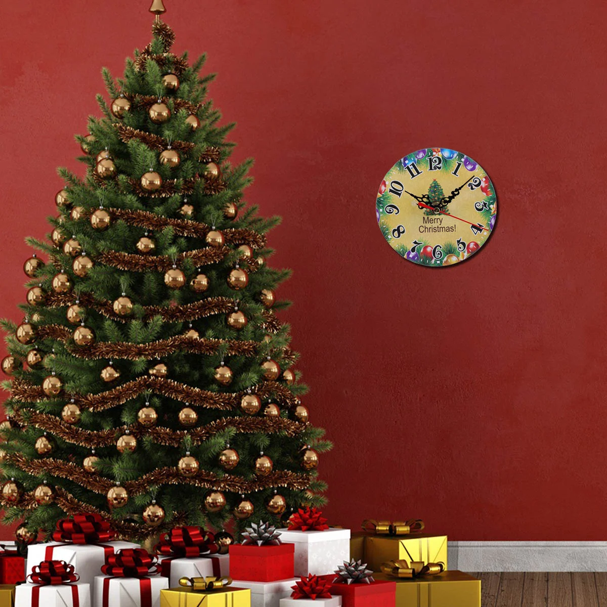 Christmas Wall Clock Xmas Party Decorative Clock Round Wall Clock for Bedroom Living Room without
Christmas Wall Clock Xmas Party Decorative Clock Round Wall Clock for Bedroom Living Room without