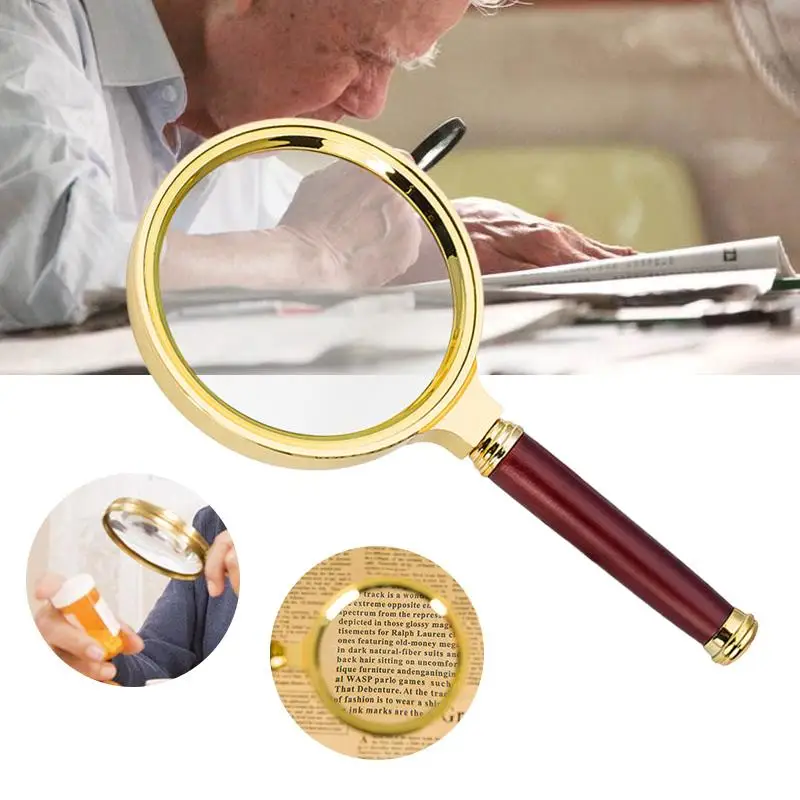 Portable Handheld 10X Magnifying Glass 60mm / 2.36 In Retro Handle Magnifier Eye Loupe Glass For Jewelry Newspaper Book New
Portable Handheld 10X Magnifying Glass 60mm / 2.36 In Retro Handle Magnifier Eye Loupe Glass For Jewelry Newspaper Book New