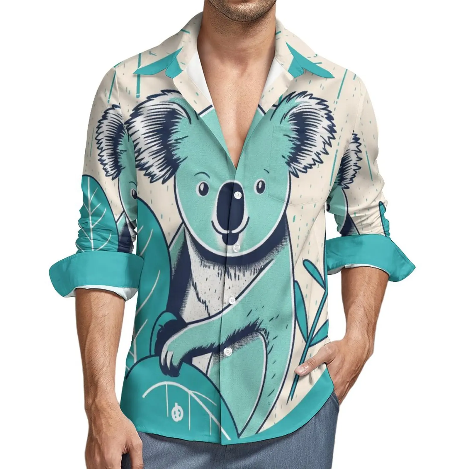 Koala Casual Shirts Male Simple Circle Minimalistic Shirt Long Sleeve Vintage Street Blouses Spring Custom Top Big Size
Koala Casual Shirts Male Simple Circle Minimalistic Shirt Long Sleeve Vintage Street Blouses Spring Custom Top Big Size