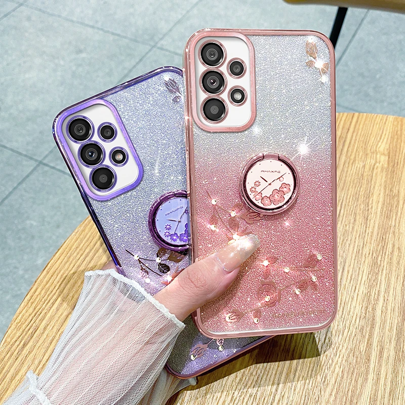 Luxury Gradual Glitter Flower Phone Case For Samsung Galaxy A14 A34 A54 A82 A73 A22 A33 A53 A23 A13 A32 With bracket Soft Cover
Luxury Gradual Glitter Flower Phone Case For Samsung Galaxy A14 A34 A54 A82 A73 A22 A33 A53 A23 A13 A32 With bracket Soft Cover
