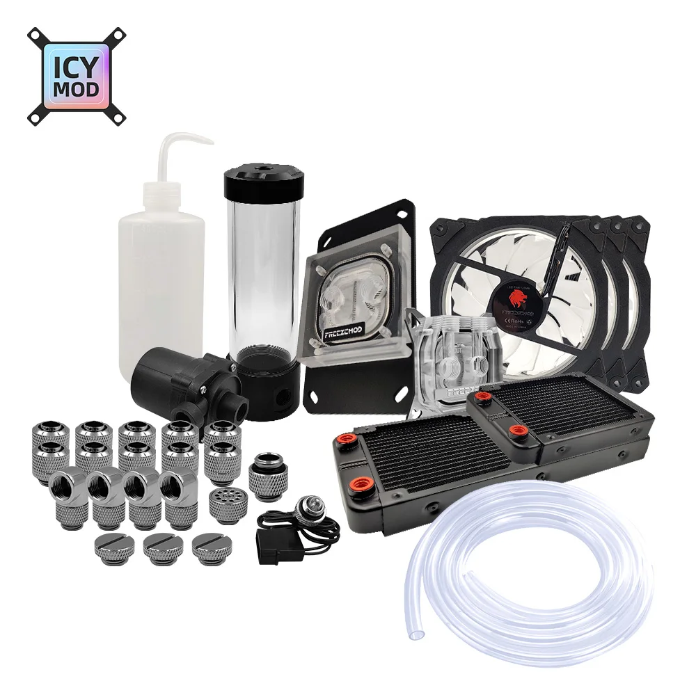 FREEZEMOD Water Cooler Soft Tube Kit Hose Pipe Set 120mm 240mm 360mm Radiator Water Cooling MOD RGB Fan CPU Block Bundle Simple
FREEZEMOD Water Cooler Soft Tube Kit Hose Pipe Set 120mm 240mm 360mm Radiator Water Cooling MOD RGB Fan CPU Block Bundle Simple