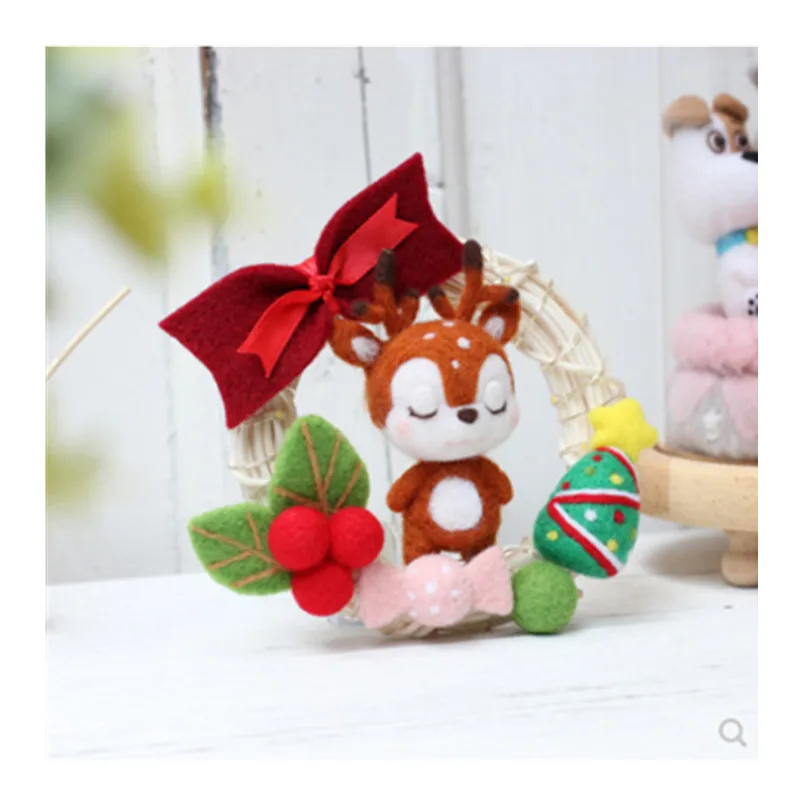 Around 10cm Christmas creative ring wool needlepoint kit wool felt needle felting decoration craft needlecraft DIY gift idea
Around 10cm Christmas creative ring wool needlepoint kit wool felt needle felting decoration craft needlecraft DIY gift idea
