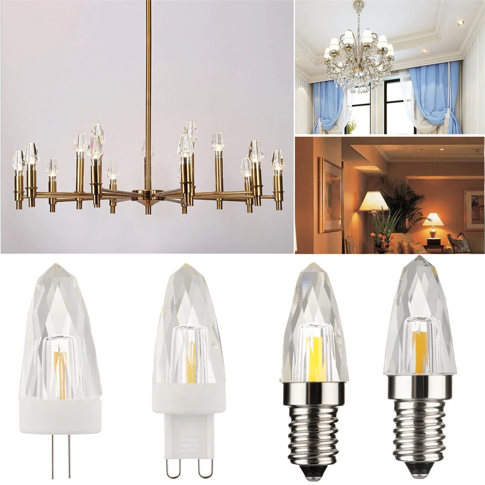 

LED Chandelier Bulbs E14 E12 G4 G9 LED Filament Candle Bulb 220V 110V High Brightness COB 4W Incandescent Equivalent Lamps