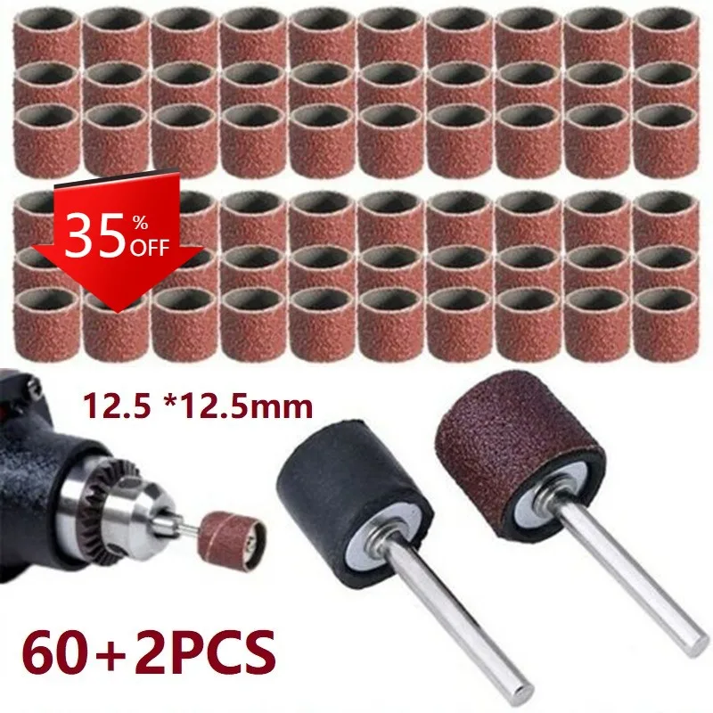 60pcs 12.5mm 12.5mm 60- 600grit Sanding Belts + 2pcs 1/2 Rubber Mandrel For Engraving/etching/grinding/polishing Power Tools
60pcs 12.5mm 12.5mm 60- 600grit Sanding Belts + 2pcs 1/2 Rubber Mandrel For Engraving/etching/grinding/polishing Power Tools