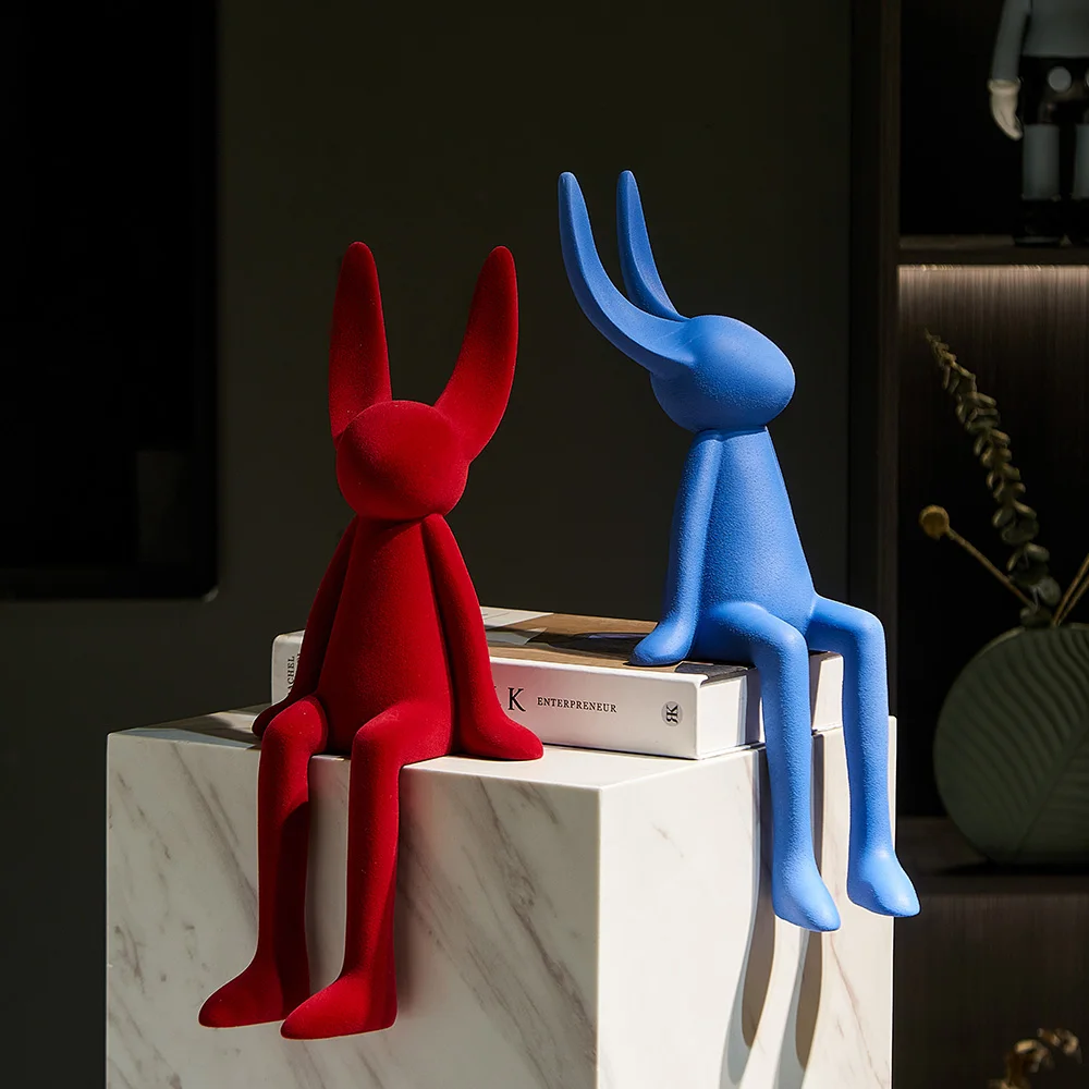 Nordic Creative Rabbit Statue Home Living Room Decoration Desk Ornament Miniatures Figurines for Interior Art Sculpture Crafts
Nordic Creative Rabbit Statue Home Living Room Decoration Desk Ornament Miniatures Figurines for Interior Art Sculpture Crafts