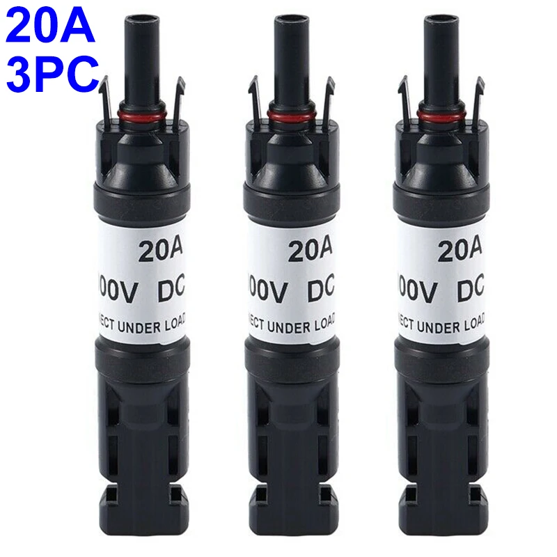 3 Pcs Photovoltaic Fuse Diode Connector 10A /15A /20A UL94-V0 IP67 Protection Solar Panel Inline Fuse Connector
3 Pcs Photovoltaic Fuse Diode Connector 10A /15A /20A UL94-V0 IP67 Protection Solar Panel Inline Fuse Connector
