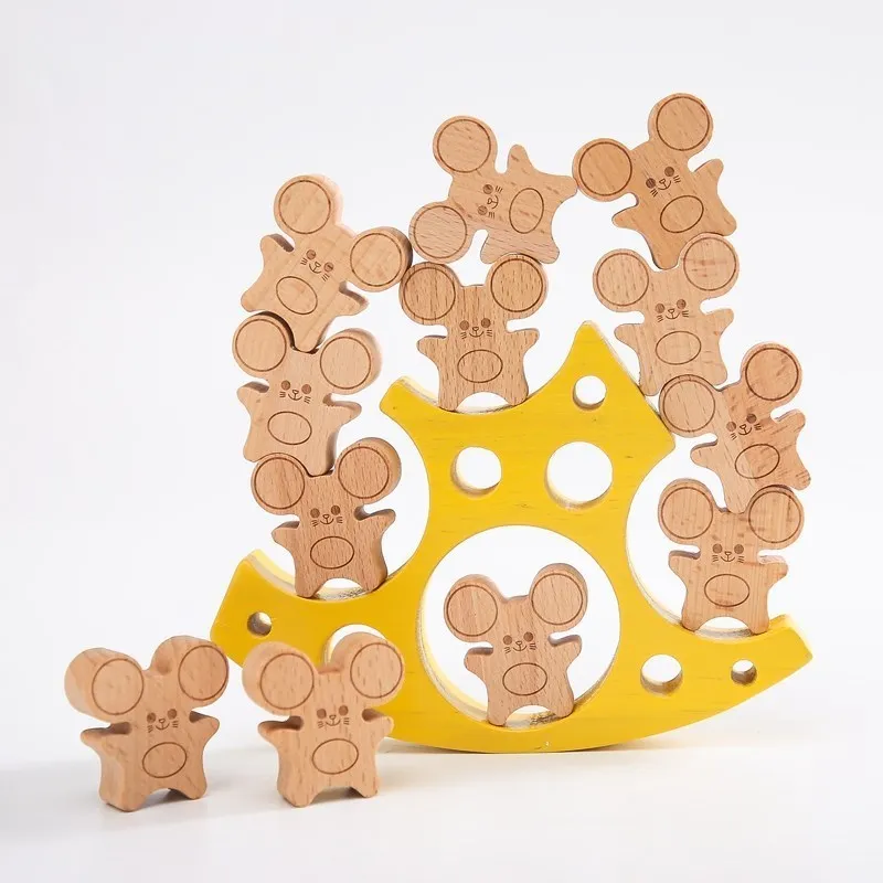 Wooden Blocks Cute Mouse and Cheese Toy Montessori Educational Learning Stacking Balance Building Game for Kids Baby Puzzle Toys
Wooden Blocks Cute Mouse and Cheese Toy Montessori Educational Learning Stacking Balance Building Game for Kids Baby Puzzle Toys