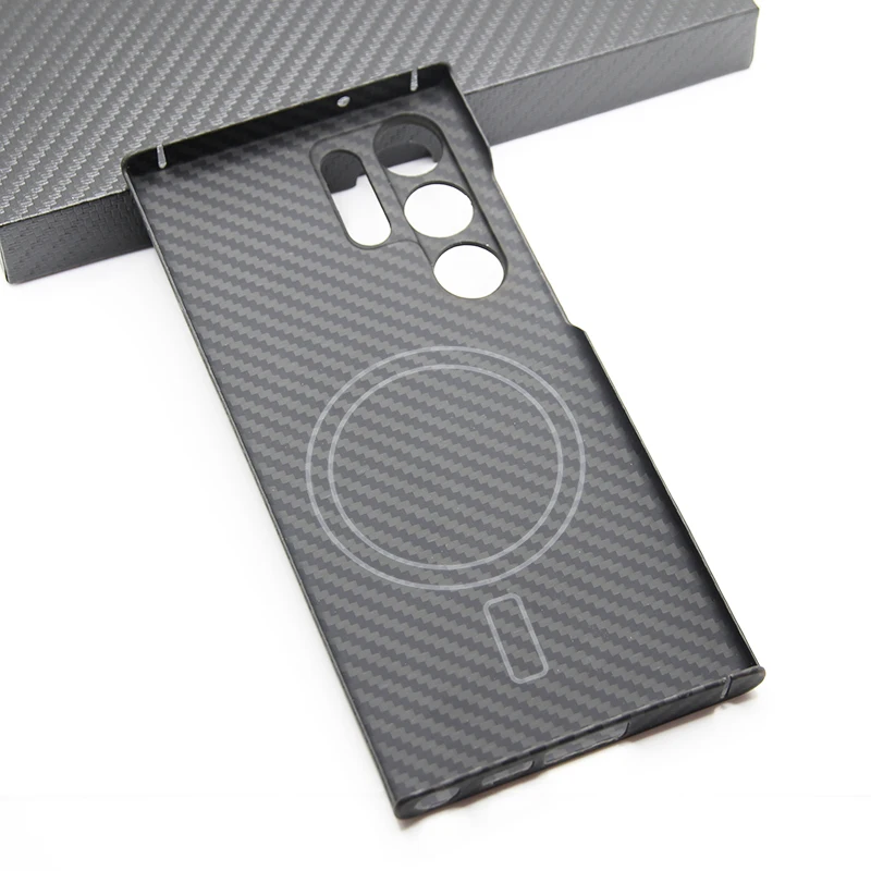

Чехол из углеродного волокна для Samsung galaxy S23Ultra, встроенный железный лист, магнитный автомобильный держатель magsafe, корпус из арамидного волокна