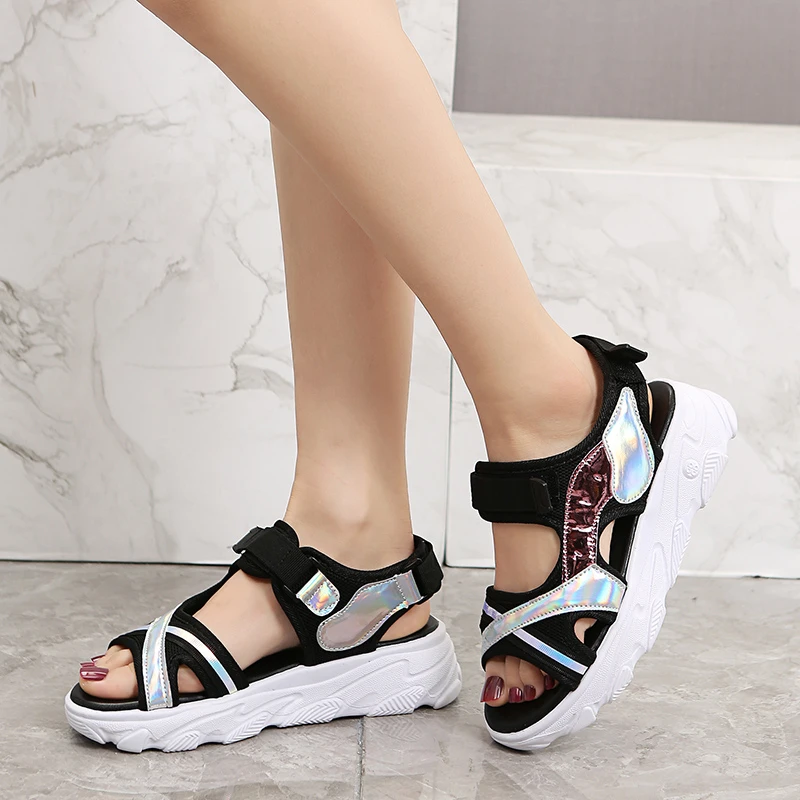 Summer Women's Shoes Sports Sandals Thick Sole Casual Outdoor Beach Flat Trend No Heel Comfortable Mesh Velcro Sequins Girls
Summer Women's Shoes Sports Sandals Thick Sole Casual Outdoor Beach Flat Trend No Heel Comfortable Mesh Velcro Sequins Girls