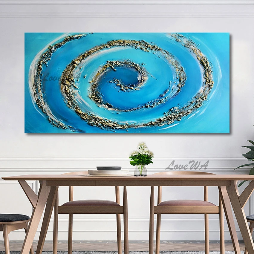 New Arrival Hand-painted Textured Blue Thick Acrylic Canvas Oil Painting Design Wall Decor Art And Artwork Canvas Crafts
New Arrival Hand-painted Textured Blue Thick Acrylic Canvas Oil Painting Design Wall Decor Art And Artwork Canvas Crafts