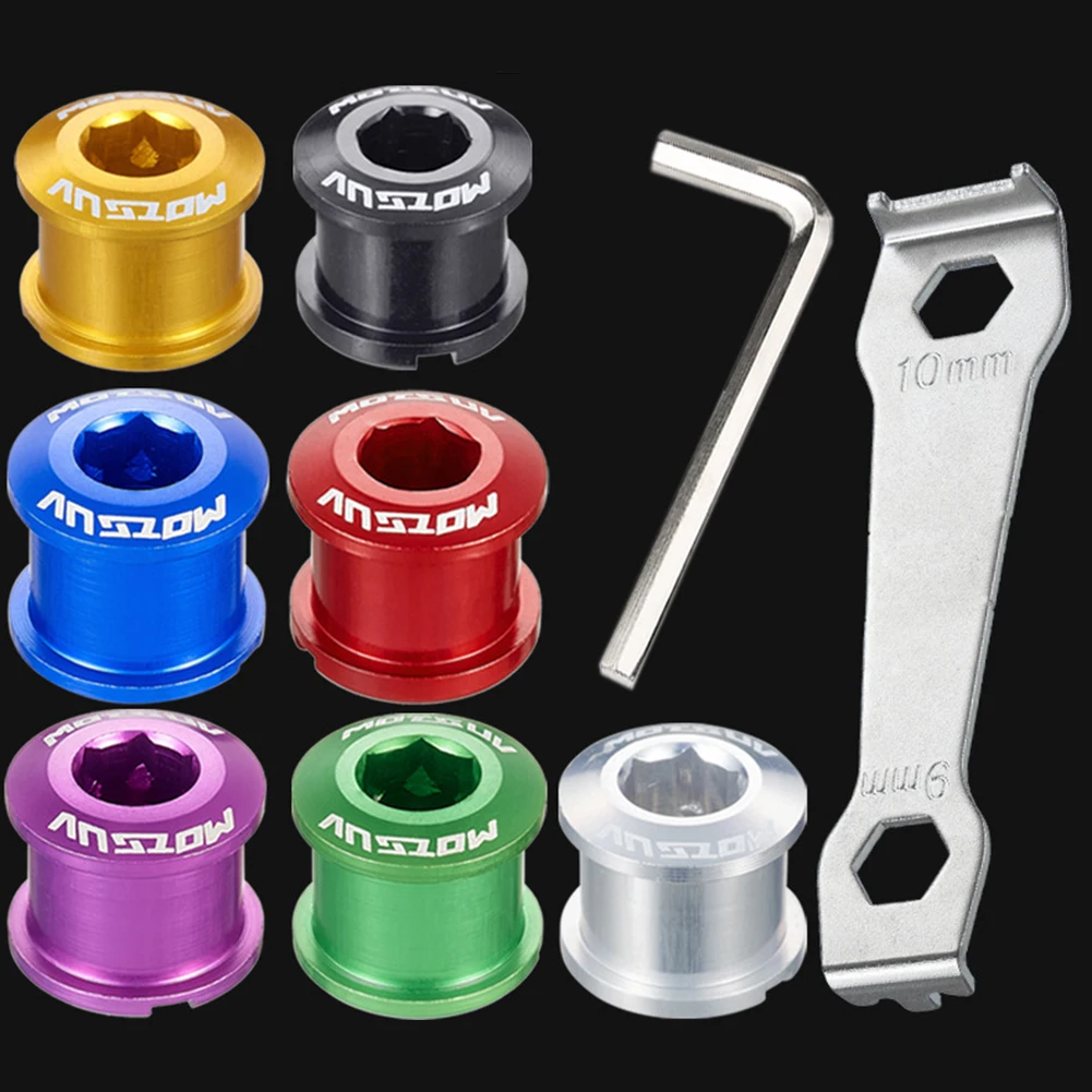 5PCS Bike Bicycle Single Chainset Chainring Bolts Anodised With Wrench Tool Aluminum Alloy Bolts For Single Chainring Bicicleta
5PCS Bike Bicycle Single Chainset Chainring Bolts Anodised With Wrench Tool Aluminum Alloy Bolts For Single Chainring Bicicleta