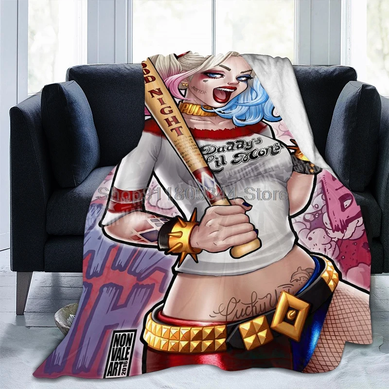 A-Harley Joker Villain Quinns Throw Blanket Fuzzy Warm Throws for Winter Bedding 3D Printing Soft Micro Fleece Blanket - YU03
A-Harley Joker Villain Quinns Throw Blanket Fuzzy Warm Throws for Winter Bedding 3D Printing Soft Micro Fleece Blanket - YU03