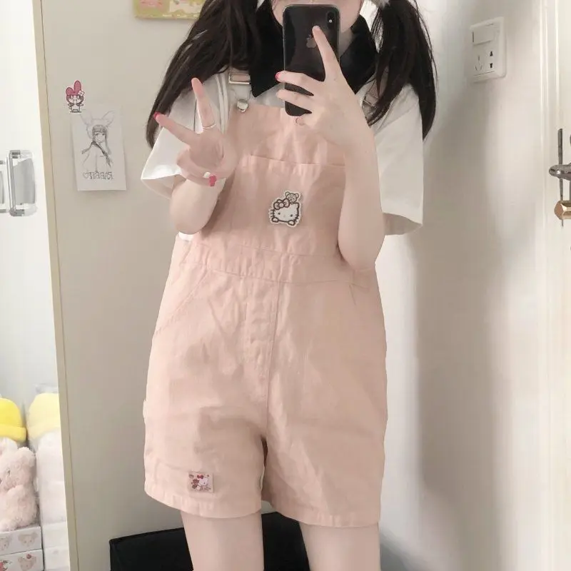 New Kawaii Sanrioed Anime Kittys Cinnamoroll Summer Cute Girl Heart Loose Camisole Shorts Thin Denim Overalls Birthday Gift
New Kawaii Sanrioed Anime Kittys Cinnamoroll Summer Cute Girl Heart Loose Camisole Shorts Thin Denim Overalls Birthday Gift