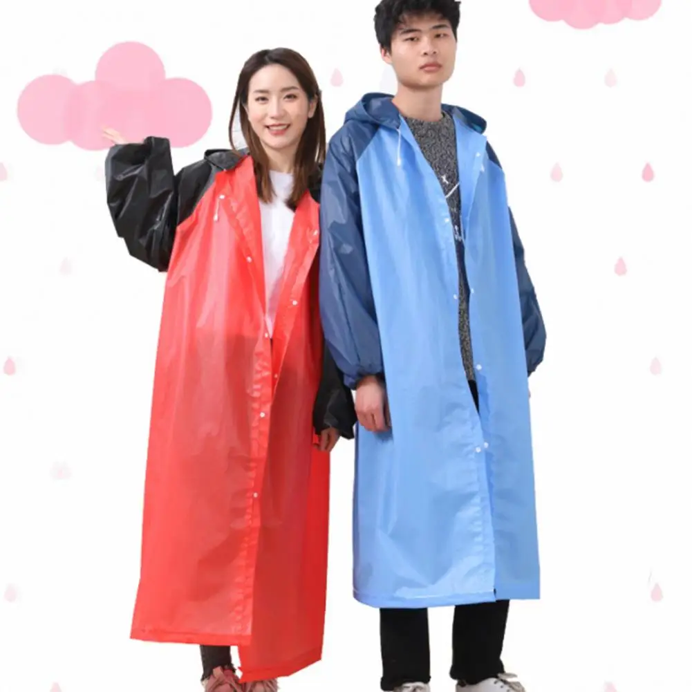 Rain Jacket Button Buckle Cap Rope Design Long Splice Adult Hooded Raincoat Raincoat for Trip
Rain Jacket Button Buckle Cap Rope Design Long Splice Adult Hooded Raincoat Raincoat for Trip
