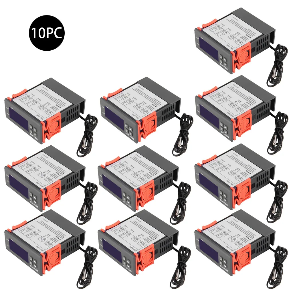 10PC STC-1000 Digital Temperature Controller Thermostat With Sensor Thermoregulator Incubator Relay LED Heating Cooling 220V
10PC STC-1000 Digital Temperature Controller Thermostat With Sensor Thermoregulator Incubator Relay LED Heating Cooling 220V