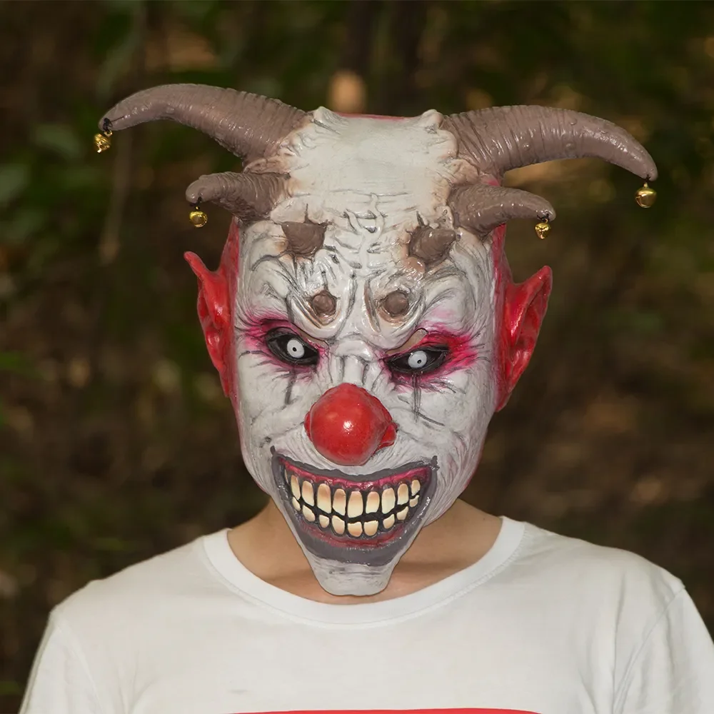 Scary Masks Horror Party Cosplay Clown Latex Mask Bells Demon Clown Lifelike Mask Full Face
Scary Masks Horror Party Cosplay Clown Latex Mask Bells Demon Clown Lifelike Mask Full Face
