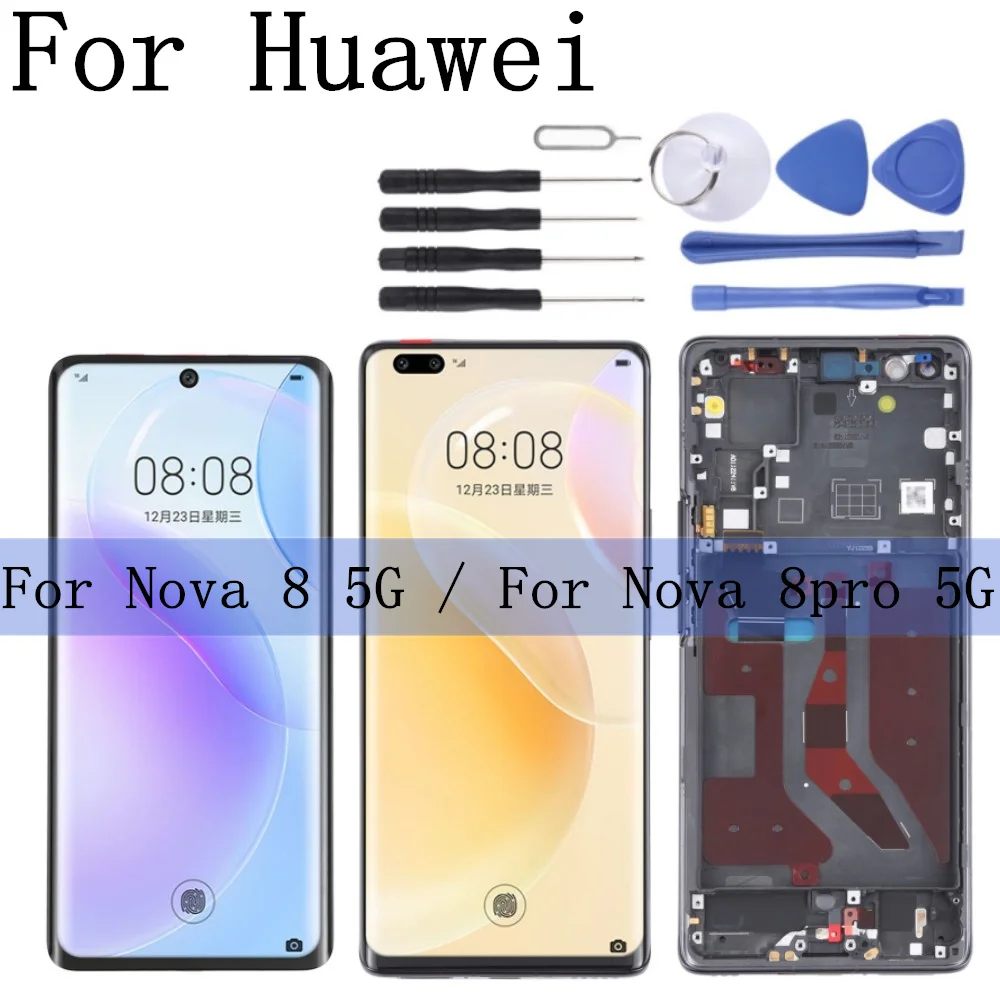 6.57'' 6.72'' Inches Original Oled LCD Screen Display For Huawei Nova 8 Pro 5G AN00 Digitizer Full Assembly With Frame
6.57'' 6.72'' Inches Original Oled LCD Screen Display For Huawei Nova 8 Pro 5G AN00 Digitizer Full Assembly With Frame