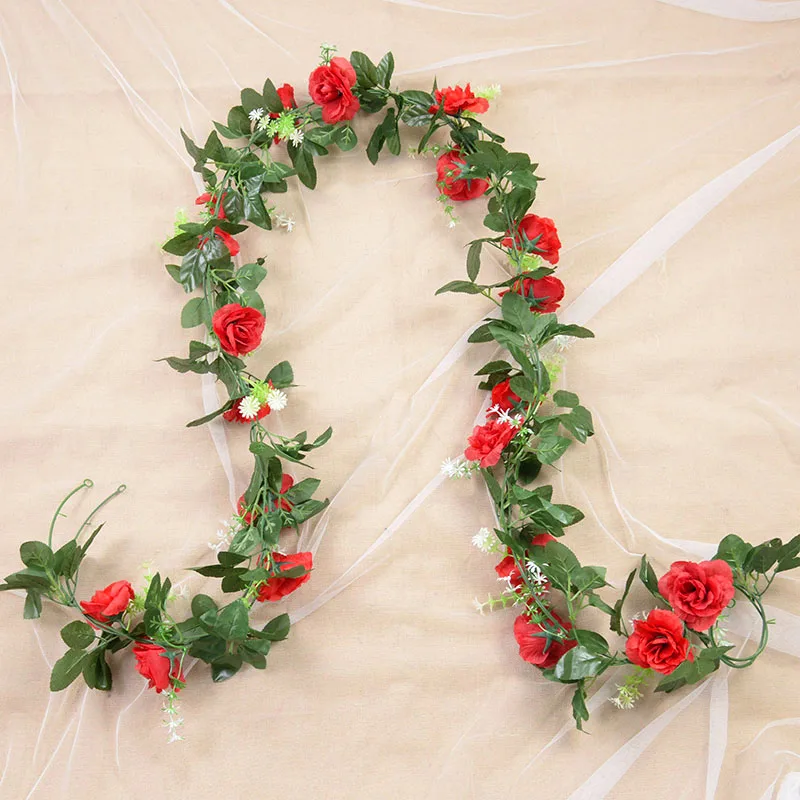 Silk Rose Flower Vine Artificial Lvy Plant Garland Arch Hanging Wedding Decoration DIY Fake Flowers Leaf Vine Home Garden Decor
Silk Rose Flower Vine Artificial Lvy Plant Garland Arch Hanging Wedding Decoration DIY Fake Flowers Leaf Vine Home Garden Decor