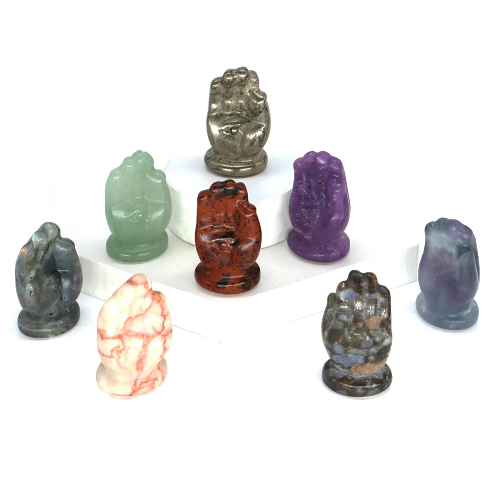 1.6" Natural Stone Lucky Hand Of God Obsidian Pyrite Reiki Healing Crystal Praying Wealth Healthy Statue Crafts Home Decorations
1.6" Natural Stone Lucky Hand Of God Obsidian Pyrite Reiki Healing Crystal Praying Wealth Healthy Statue Crafts Home Decorations