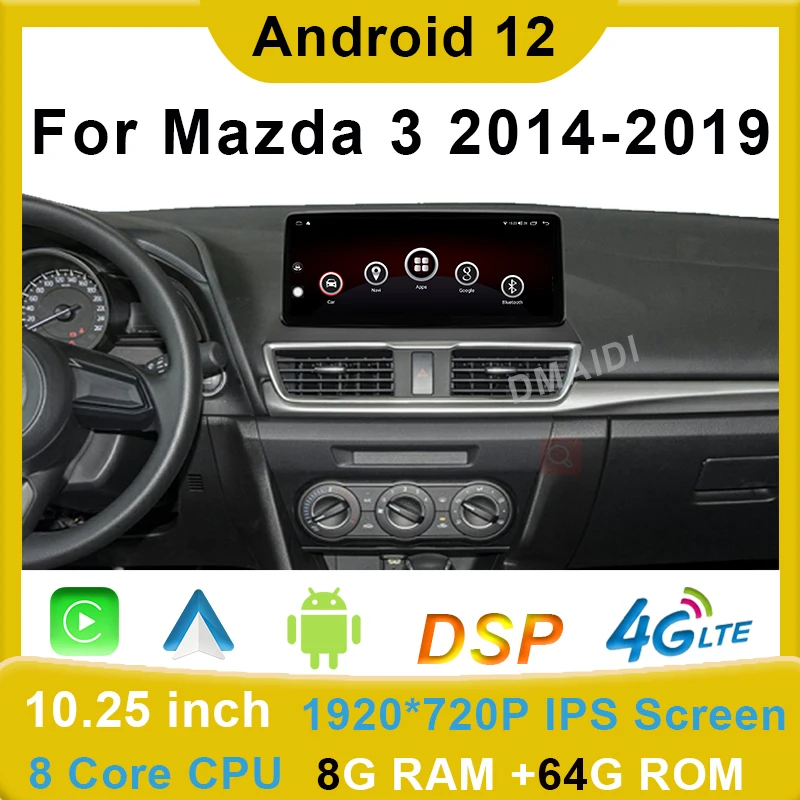 Car Multimedia Player Android 12 GPS Navigation For Mazda 3 With CarPlay WiFi 4G LTE HD LCD Touch Sceen
Car Multimedia Player Android 12 GPS Navigation For Mazda 3 With CarPlay WiFi 4G LTE HD LCD Touch Sceen