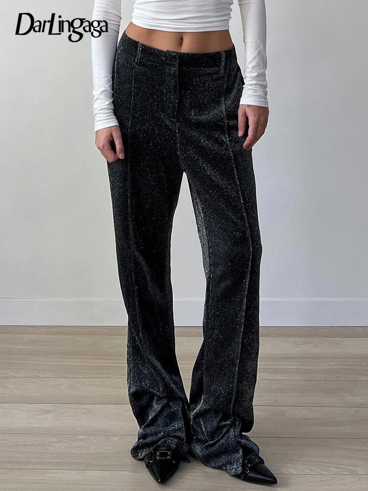 Darlingaga Fashion Black Bling Female Trousers Clubwear Party Full Length Sweatpants Vintage Gothic Stitching Chic Capris Pants
Darlingaga Fashion Black Bling Female Trousers Clubwear Party Full Length Sweatpants Vintage Gothic Stitching Chic Capris Pants