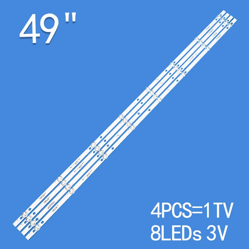 new 4pcs*8LEDs For 49" TV DLED49HD 4X8 1002 DLED49HD 4X8 1003 DLED49HD 4X8 1004
new 4pcs*8LEDs For 49" TV DLED49HD 4X8 1002 DLED49HD 4X8 1003 DLED49HD 4X8 1004