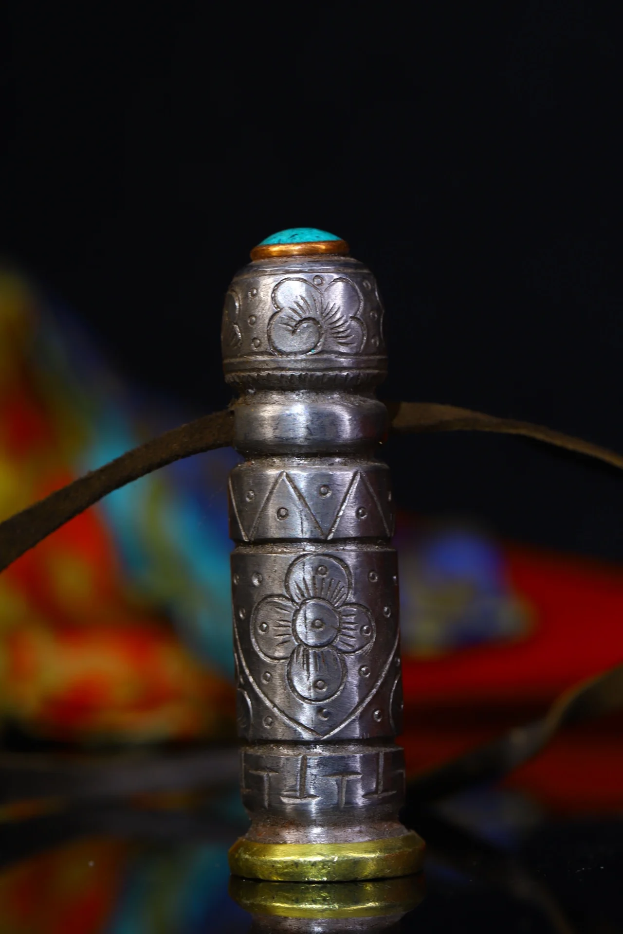 3" Tibetan Temple Collection Old Tiantie mosaic gem lotus pattern Amulet pendant Dharma Seal seal Town House Exorcism
3" Tibetan Temple Collection Old Tiantie mosaic gem lotus pattern Amulet pendant Dharma Seal seal Town House Exorcism