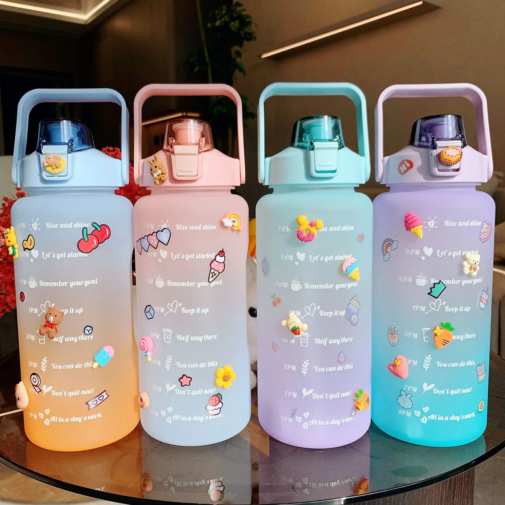 2L Large Capacity Water Bottle Portable Kettle High Temperature Plastic Water Cup Time Scale Frosted Outdoor Sports Couple Cup
2L Large Capacity Water Bottle Portable Kettle High Temperature Plastic Water Cup Time Scale Frosted Outdoor Sports Couple Cup