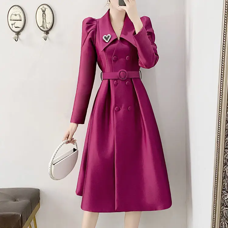 2023 New Autumn Winter Women Dress Fashion Elegant Long Sleeve Notched Pleated Solid Single Breasted Suit Dresses Tops F50
2023 New Autumn Winter Women Dress Fashion Elegant Long Sleeve Notched Pleated Solid Single Breasted Suit Dresses Tops F50