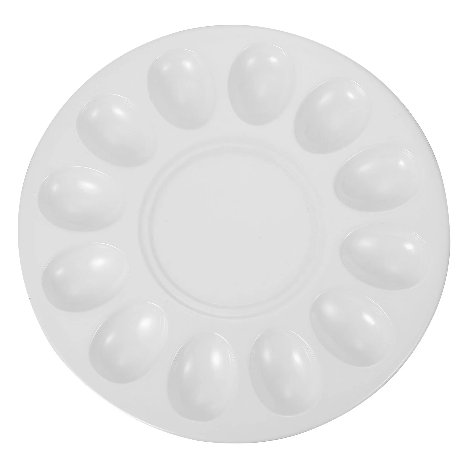 

Shrimp Slider Melamine Plate Restaurant Food Storage Round Trays Egg Meatball Container Kitchen Paste Dish Serving deviled eggs